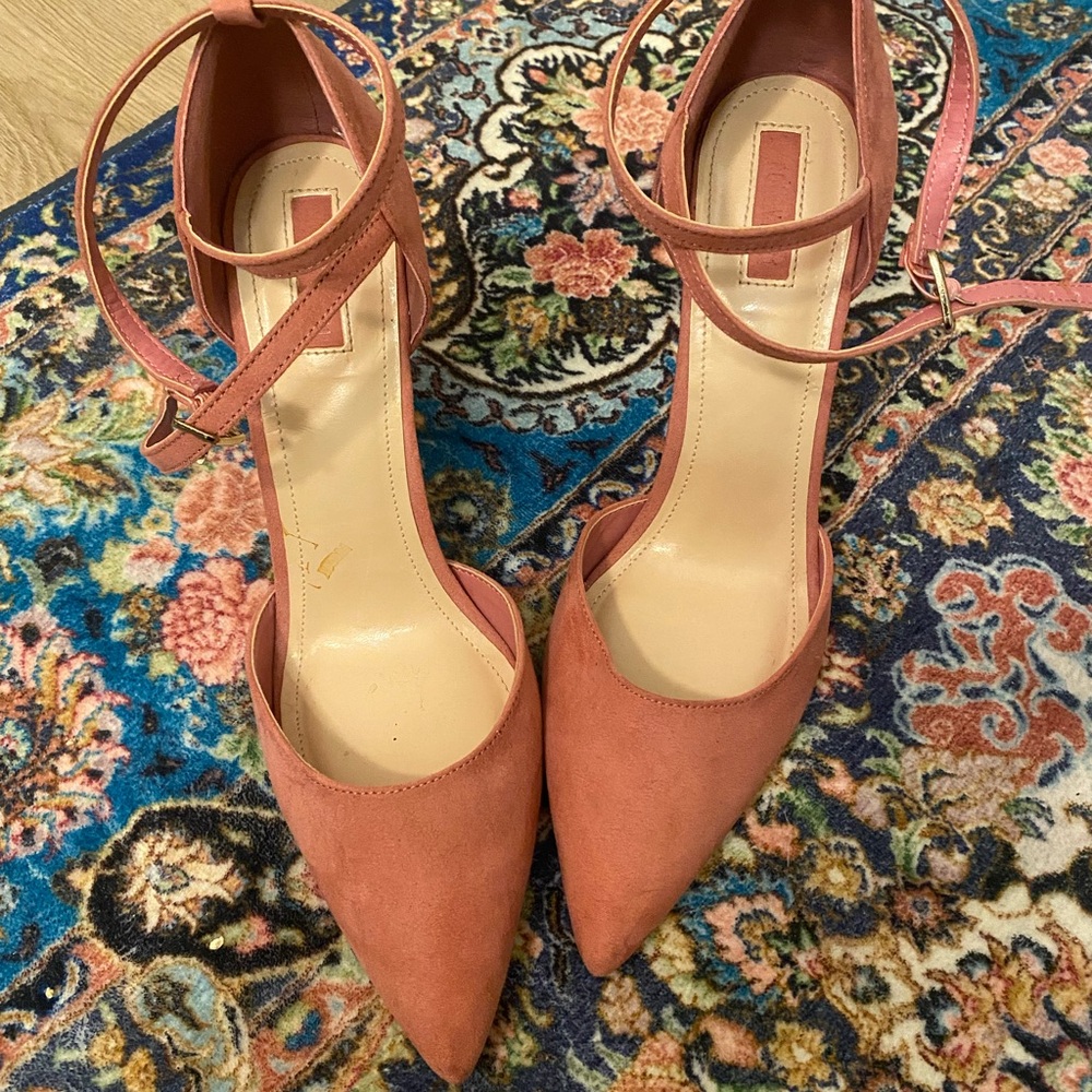 Suede Pink Women's High Heels